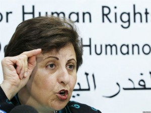 La Premio Nobel de la Paz Shirin Ebadi.