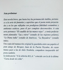 Nota preliminar de 'Unida a la muerte'.