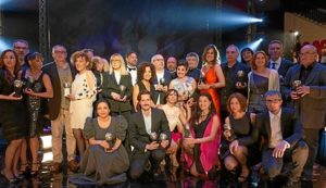 Foto de familia de los premiados. / Foto: Sgae.