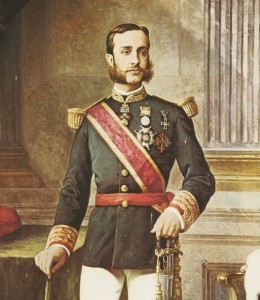 El monarca Alfonso XII.