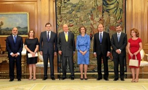 Sus Majestades instantes antes del almuerzo. / Foto: Casa Real / Borja Fotógrafos.