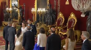 Recepción en el Palacio Real.