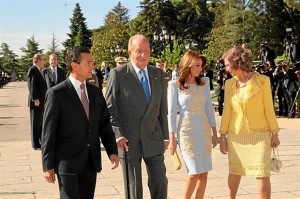 El presidente de México y su esposa junto a los Reyes. / Foto: Casa Real / Borja Fotógrafos