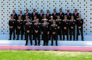 Miembros de la Selección Española de Fútbol.