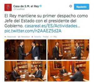Primer despacho con Mariano Rajoy.