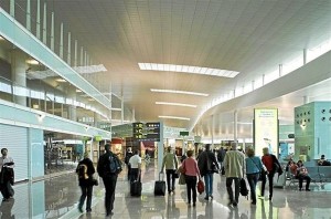 Aeropuerto español en pleno tránsito