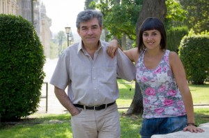 Los investigadores Leandro del Moral y Natalia Limones.