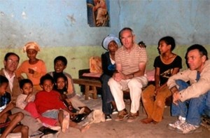 Con el misionero Ángel Olarán en Etiopía.