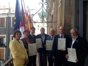 Las 'Ciudades Alfonsíes' firman un documento para fomentar actividades conjuntas.