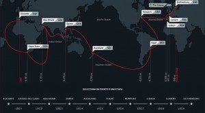 Mapa de la ruta a seguir. / Foto: Volvo Ocean Race