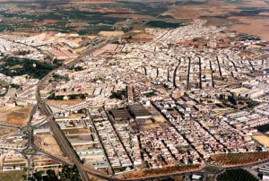 Vista aérea de Dos Hermanas (Sevilla). 