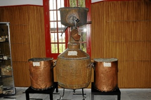 La alquitara, una pieza del proceso tradicional de destilado anterior al alambique./Foto: Jessica Berrio