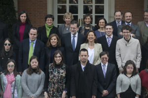 Miembros de la Asociación Síndrome de Down fueron recibidos por Rajoy.