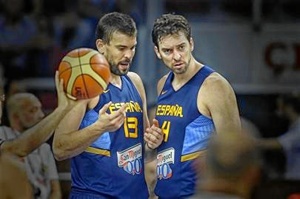 Los hermanos Gasol con España