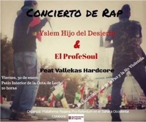 Cartel del concierto que se celebrará en la Gota de Leche de Logroño.