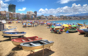 Playa de Las Canteras, en las Islas Canarias. / Foto: Flickr