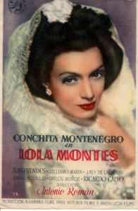 Cartel de la última película de Conchita, 'Lola Montes'. / Foto: estrellasdelcineespanol.blogspot.com.es