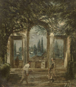 'Vista del jardín de la Villa Medici'. / https://www.museodelprado.es