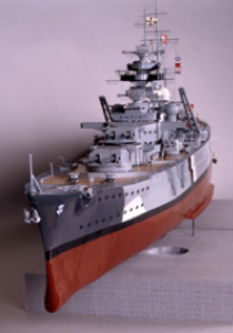 Modelo del acorazado Bismarck.