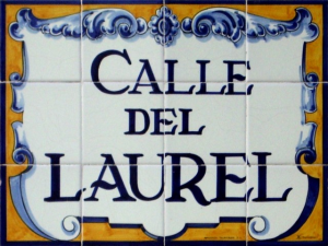 Cartel de la calle Laurel.