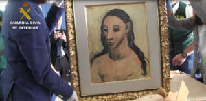 El cuadro de Picasso es recepcionado en España.