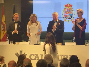 Un momento del acto en la sede de Caja Rural.