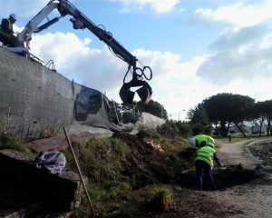 Reparación de la senda A Toxa, en Pontevedra. / Foto: Magrama