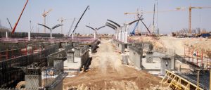 Obras de la construcción del AVE Medina-La Meca.