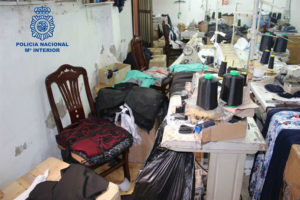 Taller textil donde explotaban a los trabajadores