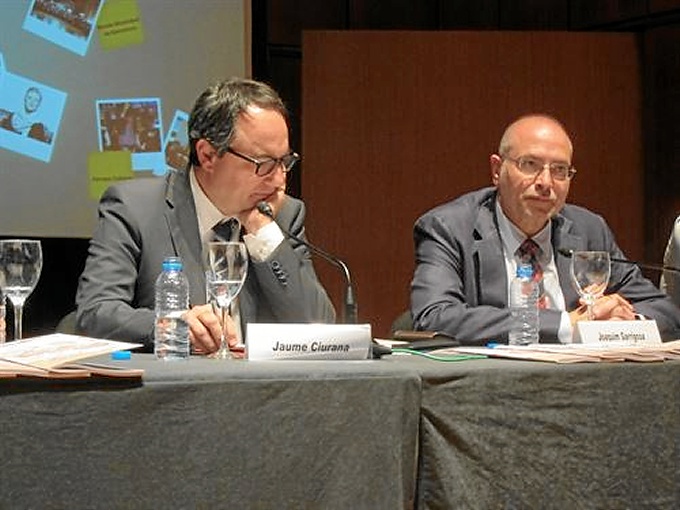 El director y el gerente de L'Auditori de Barcelona, Joaquim Garrigosa y Valentí Oviedo.