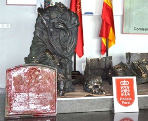 La estatua de Bécquer recuperada.