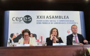 La ministra de Economía en la Asamblea de Cepes.