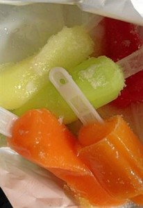 Helados de naranja y limón