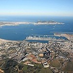 Vista aérea del puerto de Algeciras