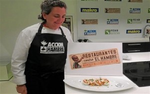 La chef Pepa Muñoz en la presentación de la nueva edición de la iniciativa solidaria. / Foto: Acción Contra el Hambre.