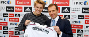 Martin Odegaard y Emilio Butragueño. / Foto: Real Madrid.