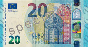 El nuevo billete de 20 euros.