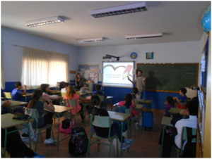 Aula del CEIP Ciudad de Badajoz en Madrid.