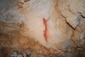 Dibujo en la cueva 'Aurea'. / Foto: Gobierno de Cantabria.
