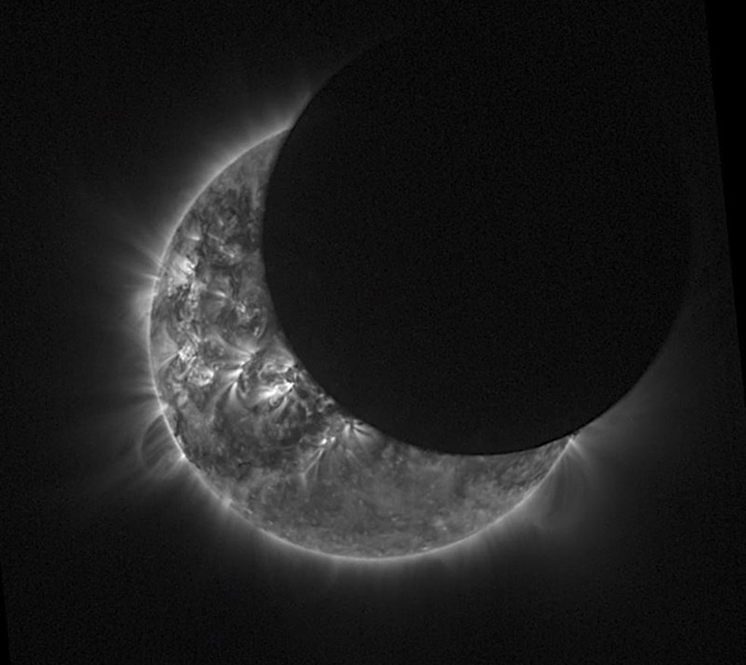 Eclipse de sol / Foto: ESA.