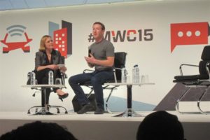 Mark Zuckerberg durante su intervención en Barcelona. / Foto: Europa Press.