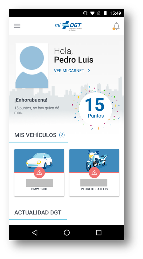 Tráfico lanza miDGT, app para llevar el permiso de conducir en el móvil