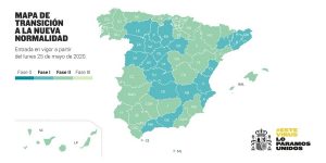 Todos los territorios españoles se encuentran ya en Fase 1 o Fase 2