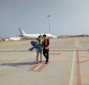 Prueban en el aeropuerto de Sevilla a usar drones con forma de halcón para controlar la fauna